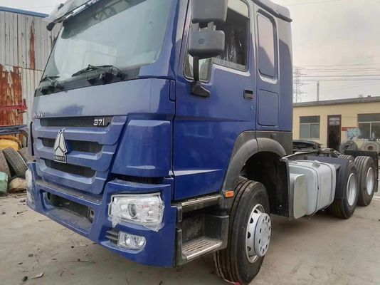 블루 시노트럭 HOWO 6X4 10 휠 사용 트랙터 트럭