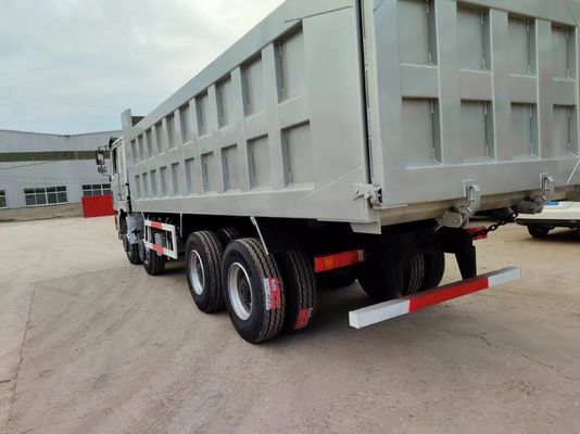 중고용 틱퍼 트럭 샤크만 8X4 12 바퀴 430HP 반사 타이어 디자인 덤프 틱퍼 트럭
