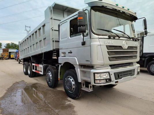 중고용 틱퍼 트럭 샤크만 8X4 12 바퀴 430HP 반사 타이어 디자인 덤프 틱퍼 트럭
