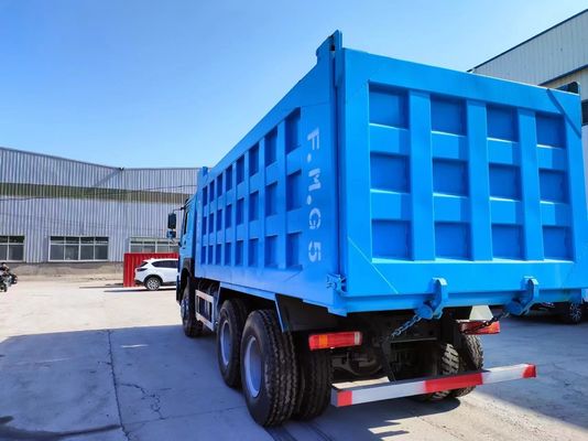 전면 리프팅 스타일 시노트럭 HOWO 6*4 덤프 트럭 371HP 중고 트럭 10 타이어 파란색