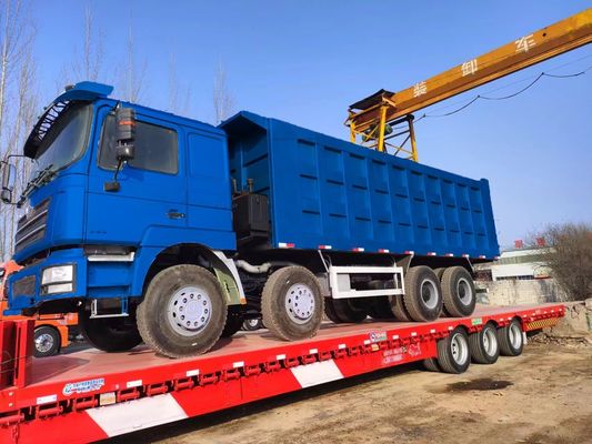 50톤 60톤 샤크만 F3000 8X4 12 바퀴 HOWO 큰 용량으로 사용 된 무거운 덤프 트럭