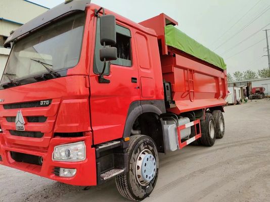 사용 된 351-450hp Sinotruck HOWO 6 * 4 반사 타이어 설계와 함께 덤프 트럭
