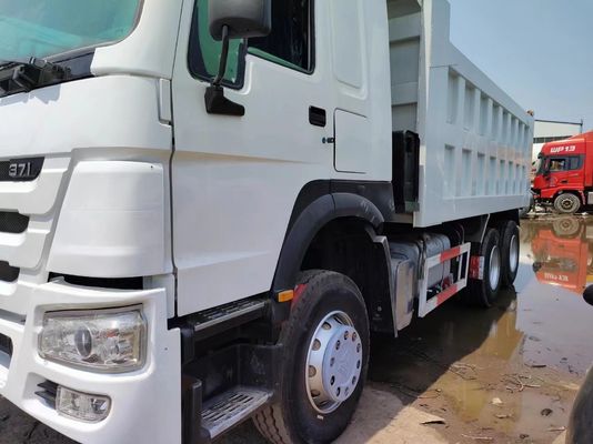 6×4 프론트 리프팅 스타일 덤프 트럭 351-450HP 중고 Sinotruck HOWO 10바퀴 화이트