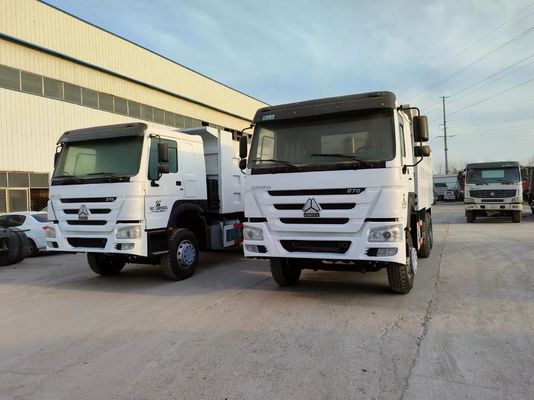 6×4 프론트 리프팅 스타일 덤프 트럭 351-450HP 중고 Sinotruck HOWO 10바퀴 화이트