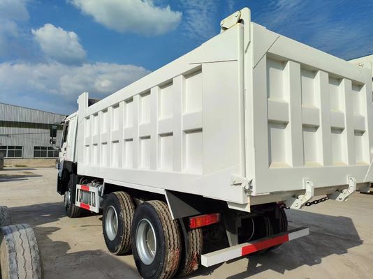 6×4 프론트 리프팅 스타일 덤프 트럭 351-450HP 중고 Sinotruck HOWO 10바퀴 화이트