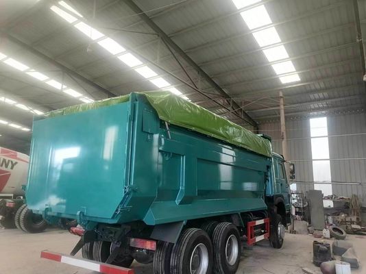 351-450hp 수동 변속기 Sinotruck HOWO 6*4 U형 포장 상자와 함께 덤프 트럭