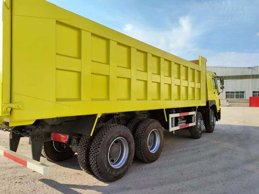 중고 노란색 Sinotruk HOWO 8*4 웨이차이 엔진과 12.00r20 타이어