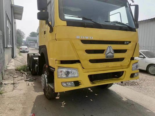 사용 된 노란색 Sinotruk HOWO 6*4 트랙터 트럭 30톤 40톤 수동 변속기와