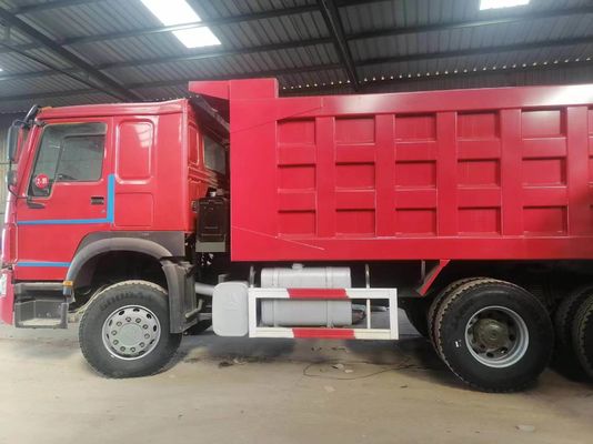 시노트룩 HOWO 6X4 트럭 371HP 10 휠 사용 된 덤프 트럭 6-8L 엔진 용량