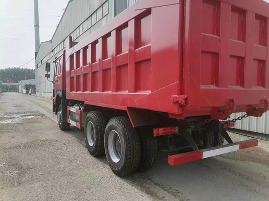 시노트룩 HOWO 6X4 트럭 371HP 10 휠 사용 된 덤프 트럭 6-8L 엔진 용량