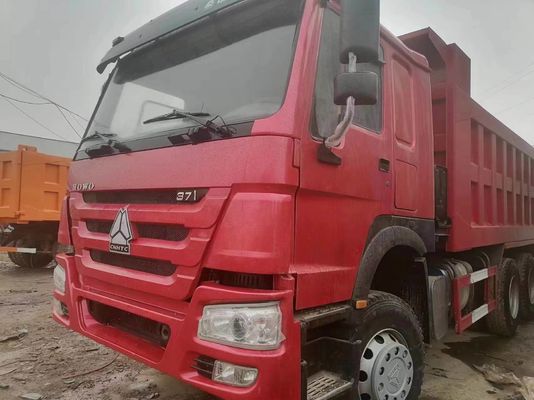 시노트룩 HOWO 6X4 트럭 371HP 10 휠 사용 된 덤프 트럭 6-8L 엔진 용량