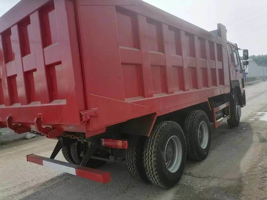 시노트룩 HOWO 6X4 트럭 371HP 10 휠 사용 된 덤프 트럭 6-8L 엔진 용량
