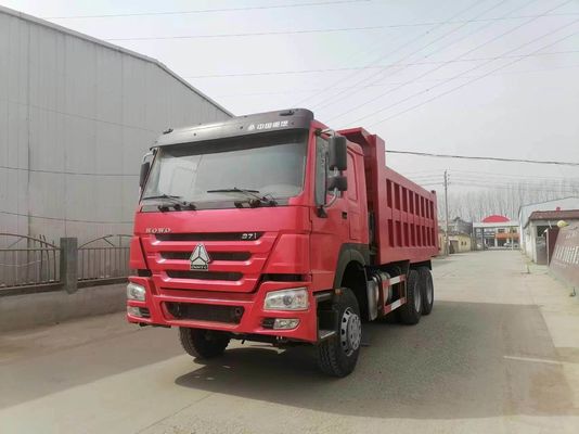 시노트룩 HOWO 6X4 371HP 덤프 트럭 티퍼 덤퍼 빨간색 HOWO 드라이브 휠 6×4