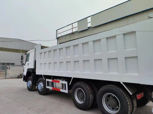 방사선 타이어 디자인 375HP 시노트럭 12 바퀴 HOWO 8*4 흰색 운송용 덤프 트럭