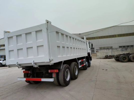 방사선 타이어 디자인 375HP 시노트럭 12 바퀴 HOWO 8*4 흰색 운송용 덤프 트럭