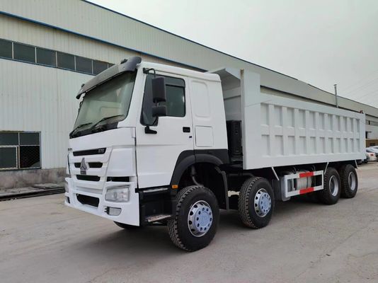 방사선 타이어 디자인 375HP 시노트럭 12 바퀴 HOWO 8*4 흰색 운송용 덤프 트럭