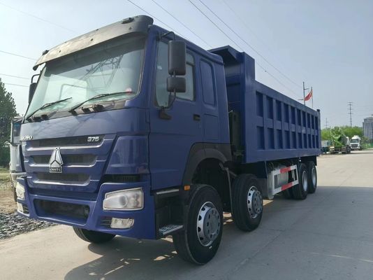 수동 변속기 371HP 시노트럭 HOWO 팅퍼 트럭 10 타이어 6X4 덤퍼 사용 된 덤프 트럭