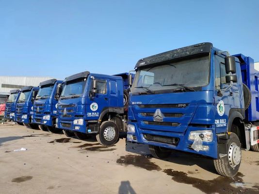수동 변속기 6×4 드라이브 휠 시노트럭 HOWO 블루 덤프 트럭 10 타이어