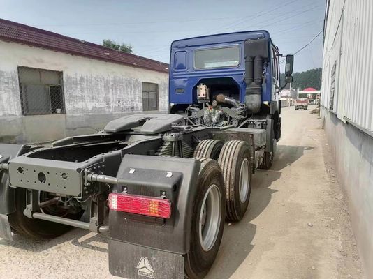블루 시노트럭 HOWO 6X4 10 휠 사용 트랙터 트럭
