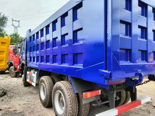 8×4 드라이브 휠 사용 된 시노트럭 덤프 트럭 HOWO 440HP 12 타이어 중량 용량
