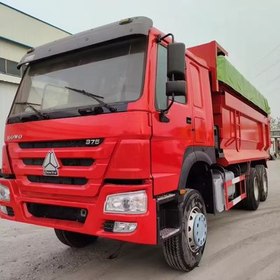 6×4 드라이브 휠 앞 승강장 스타일 375HP HOWO 틱퍼 트럭 25t 중량 덤프 트럭