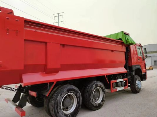 6×4 드라이브 휠 앞 승강장 스타일 375HP HOWO 틱퍼 트럭 25t 중량 덤프 트럭