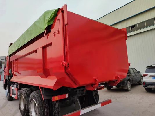 6×4 드라이브 휠 앞 승강장 스타일 375HP HOWO 틱퍼 트럭 25t 중량 덤프 트럭