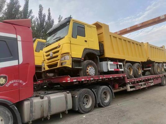 6-8L 엔진 용량 HOWO 트럭 20 3050 70-100 톤 6X4 371HP 터퍼 사용 된 덤프 트럭