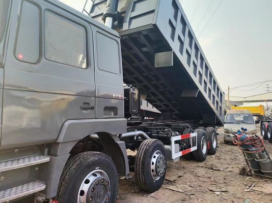 샤크맨 8X4 사용 된 덤프 트럭 375HP 12 바퀴 40t 앞 리프팅 스타일 승력 351-450hp