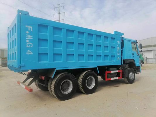 수동변속기형 HOWO 덤프트럭 12 타이어 티퍼트럭 8X4 파란색